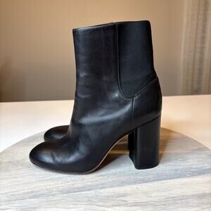 Rag & Bone Agnes Black Leather Boots Heels US Size 6.5 EU Size 37